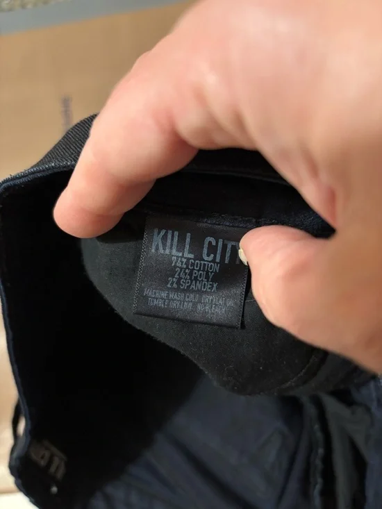 Kill City Women's Black Super Skinny Junkie Jeans Size 27 Front Zip Ankle Grunge - Picture 11 of 13